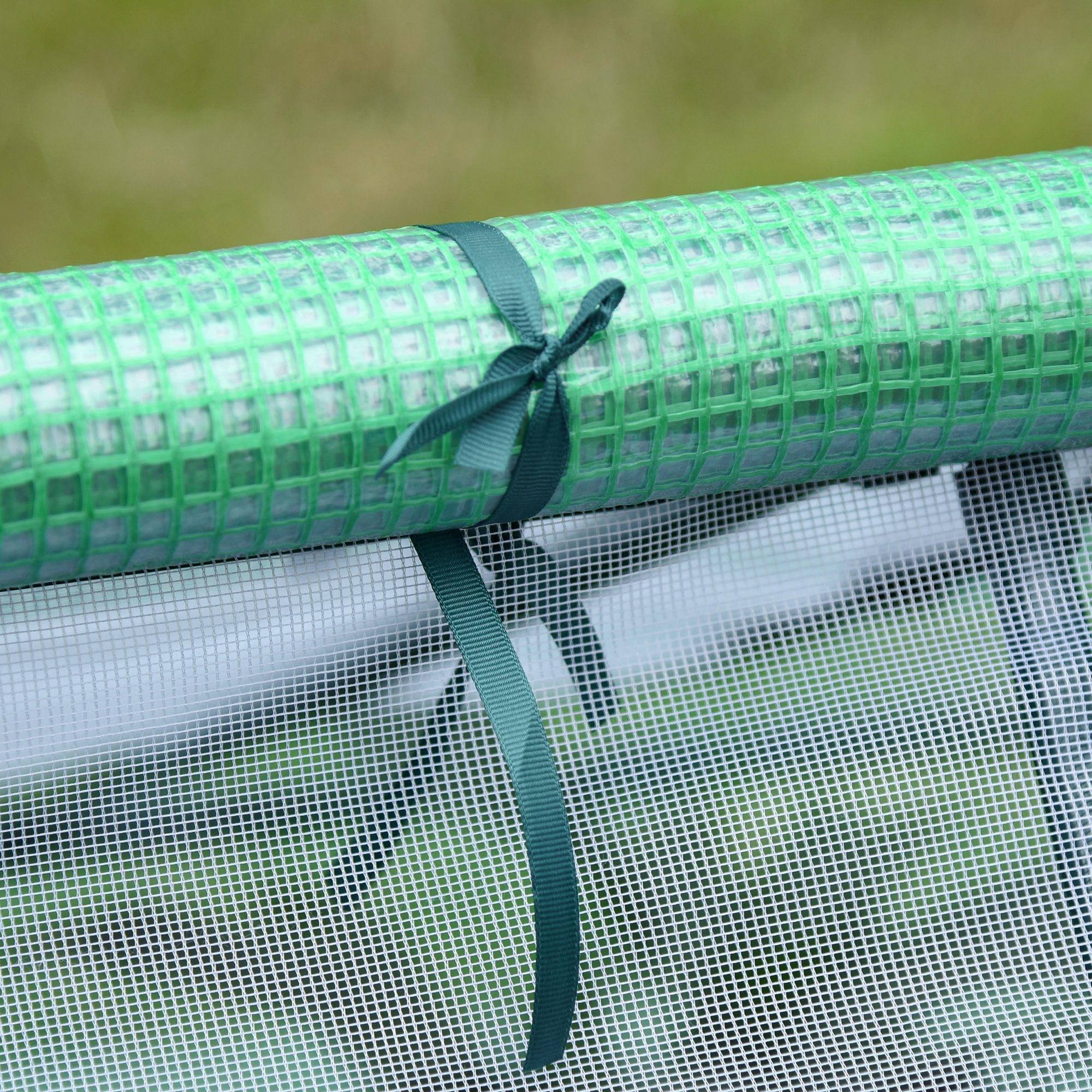 Outsunny 71" x 55" x 32" Mini Tunnel Greenhouse, Garden Planting Shed, Outdoor Flower Planter